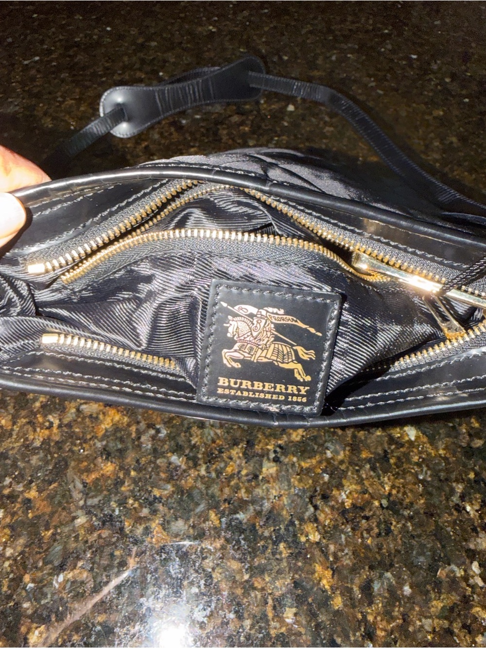 Burberry Black Quilted Shoulder /cross body Bag with Gold-Tone Hardware - Picture 4 of 9